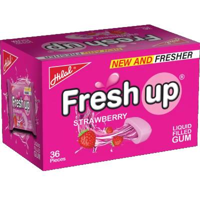 Fresh-Up-Center-Filled-Gum-Strawberry36-Pcs-Box