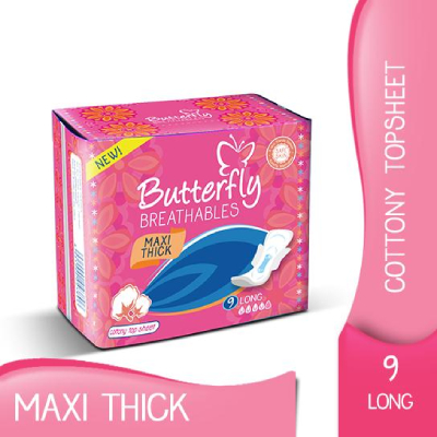 Butterfly-Breathables-Maxi-Thick-Cottony-Top-Sheet-Long9-Pcs