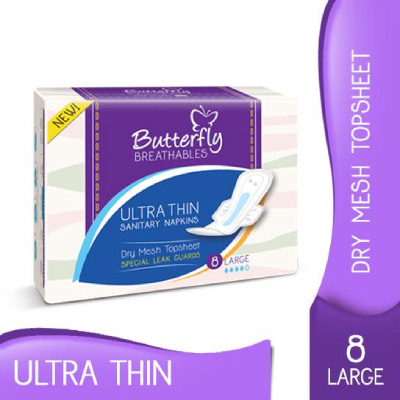 Butterfly-Breathables-Ultra-Thin-Dry-Mesh-Topsheet-Large8-Pcs