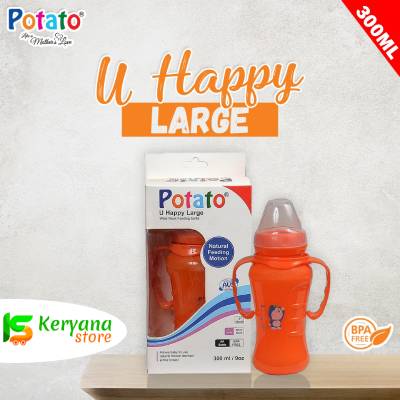 Potato-U-Happy-Feeding-Bottle-Large-280-MLOrange